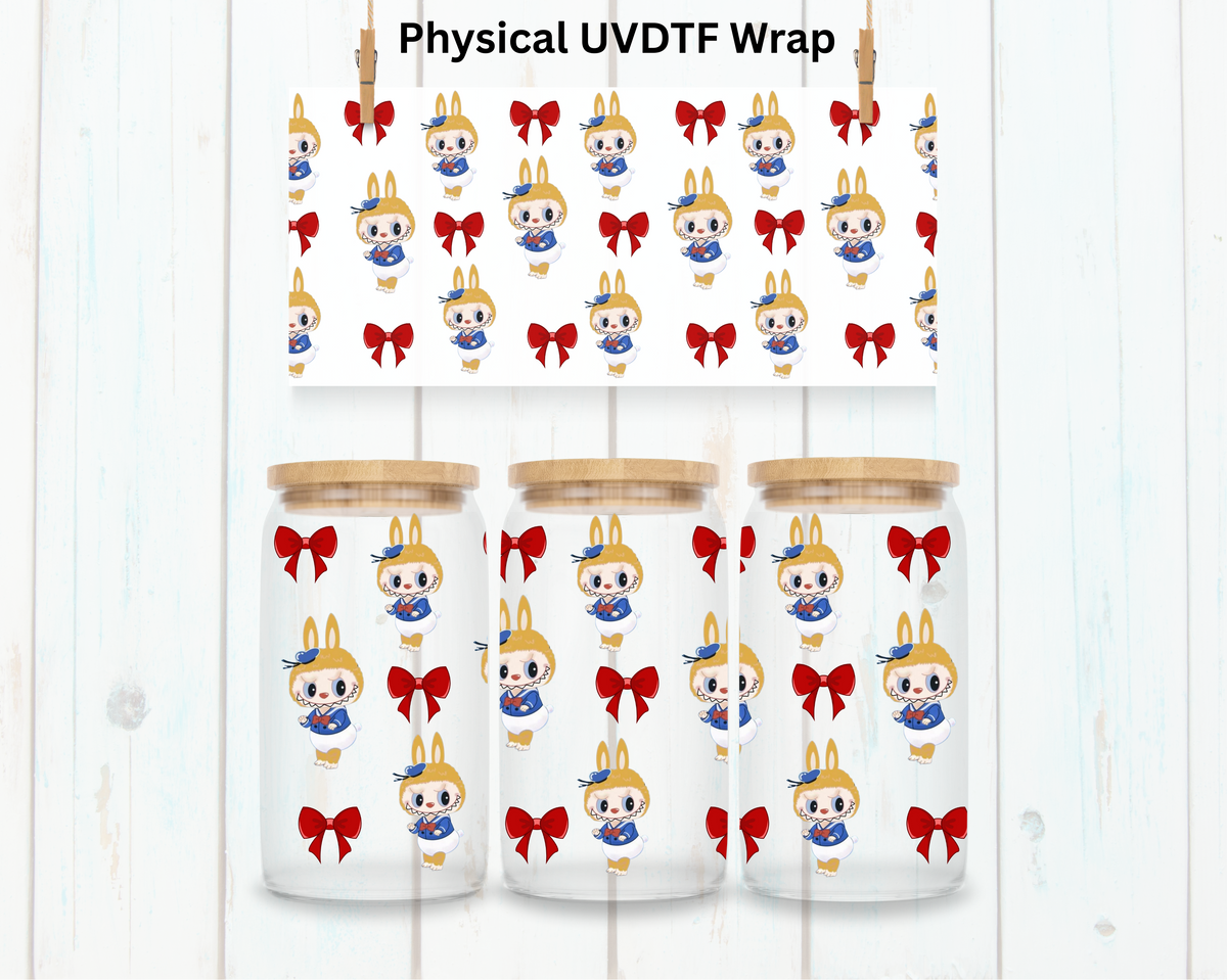 Mini Duck and Bow LaBu Bear - 16 oz / 20 oz Libby UV DTF