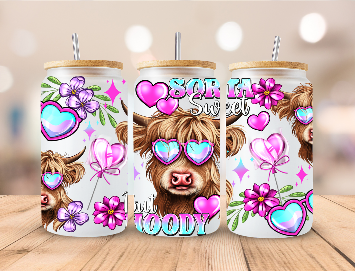Valentines Sorta Sweet Sorta Moody - 16 oz Libby UV DTF Wrap EXCLUSIVE DESIGNED