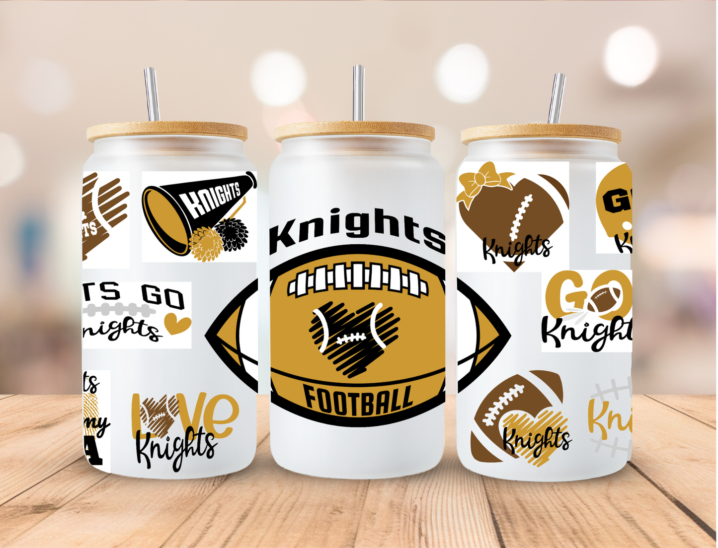 UCF Knights - 16 oz / 20 oz Libby UV DTF Wrap