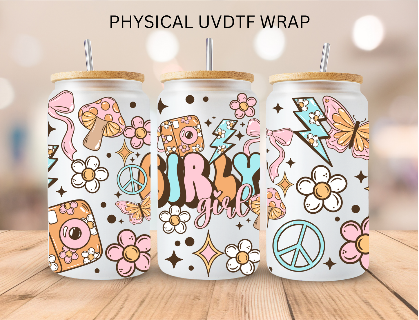 Retro Girly Girl - 16 oz / 20 oz Libby UV DTF