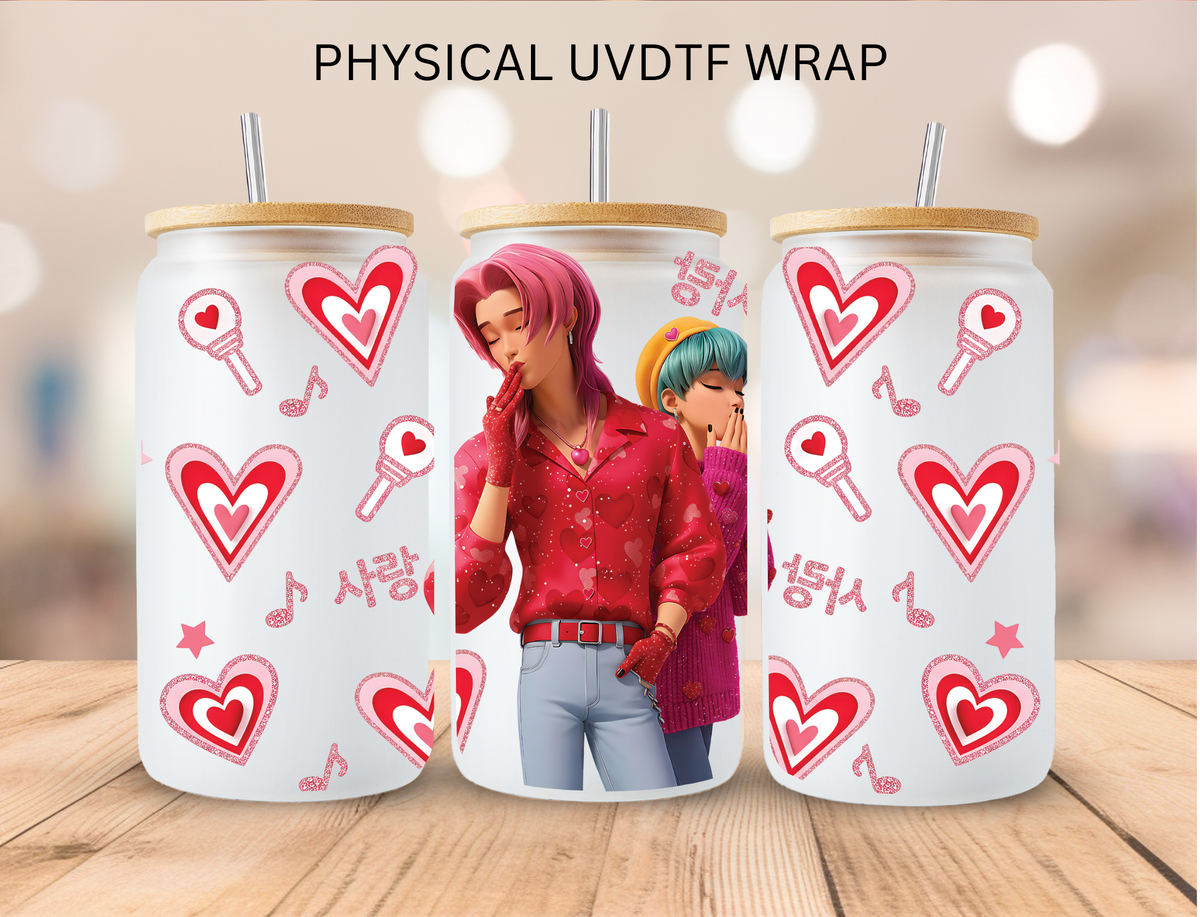 Valentine K-pop 8 - 16 oz / 20 oz Libby UV DTF