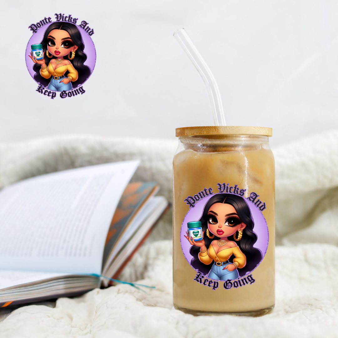 Chicano Purple Keep Going - UV DTF Libby Decal