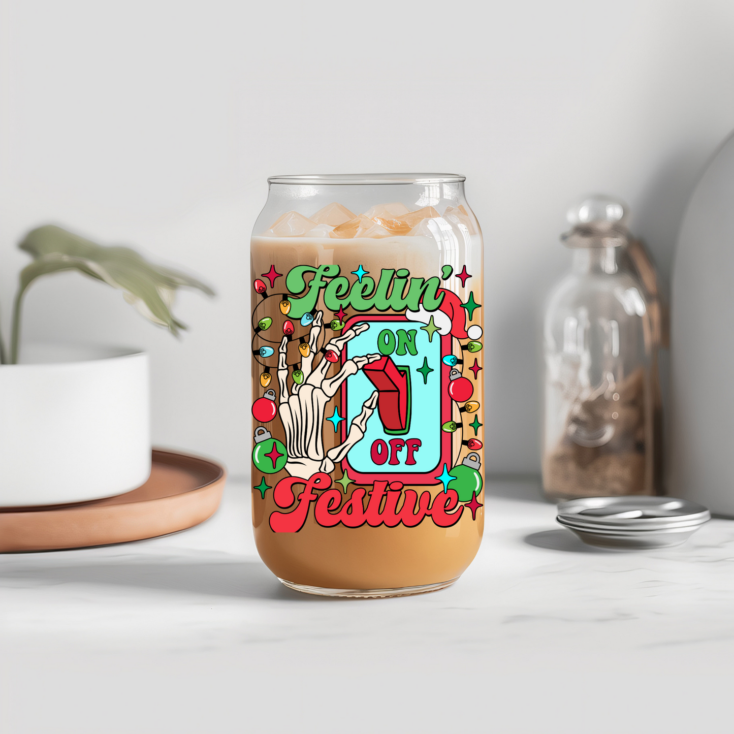 Christmas Feelin' Festive (Blue) - UVDTF decals