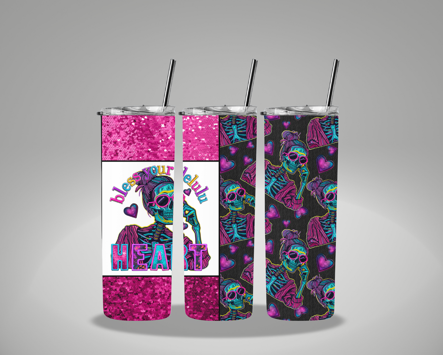 Bless Your Delulu Heart - 20oz Skinny Tumbler Wrap EEE EXCLUSIVE