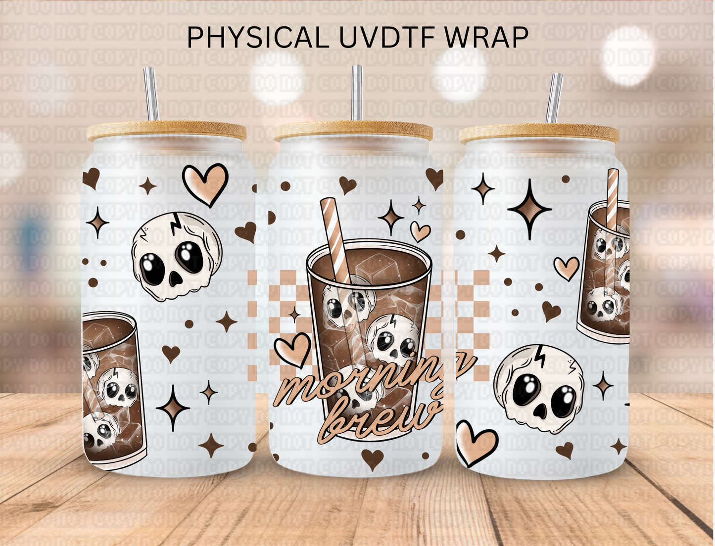 Skellie Morning Brew - 16 oz / 20 oz Libby UV DTF