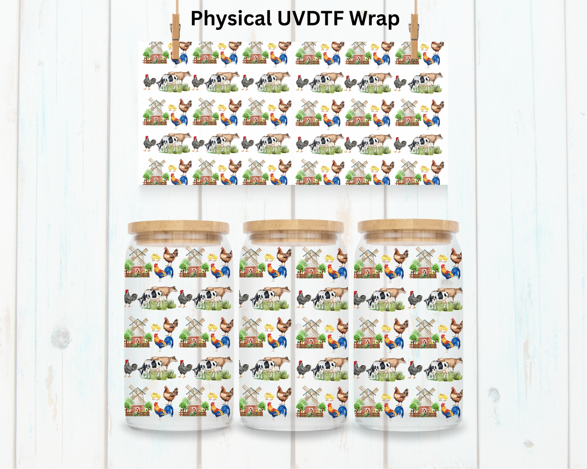 Farm Mashup - 16 oz / 20 oz Libby UV DTF