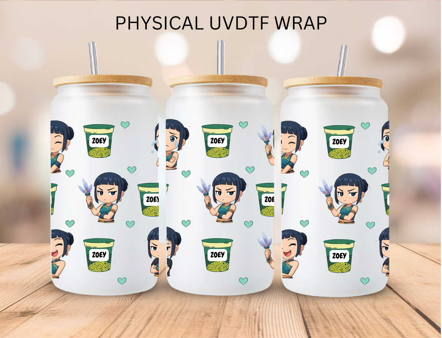K POP Version 18 - 16 oz / 20 oz Libby UV DTF Wrap