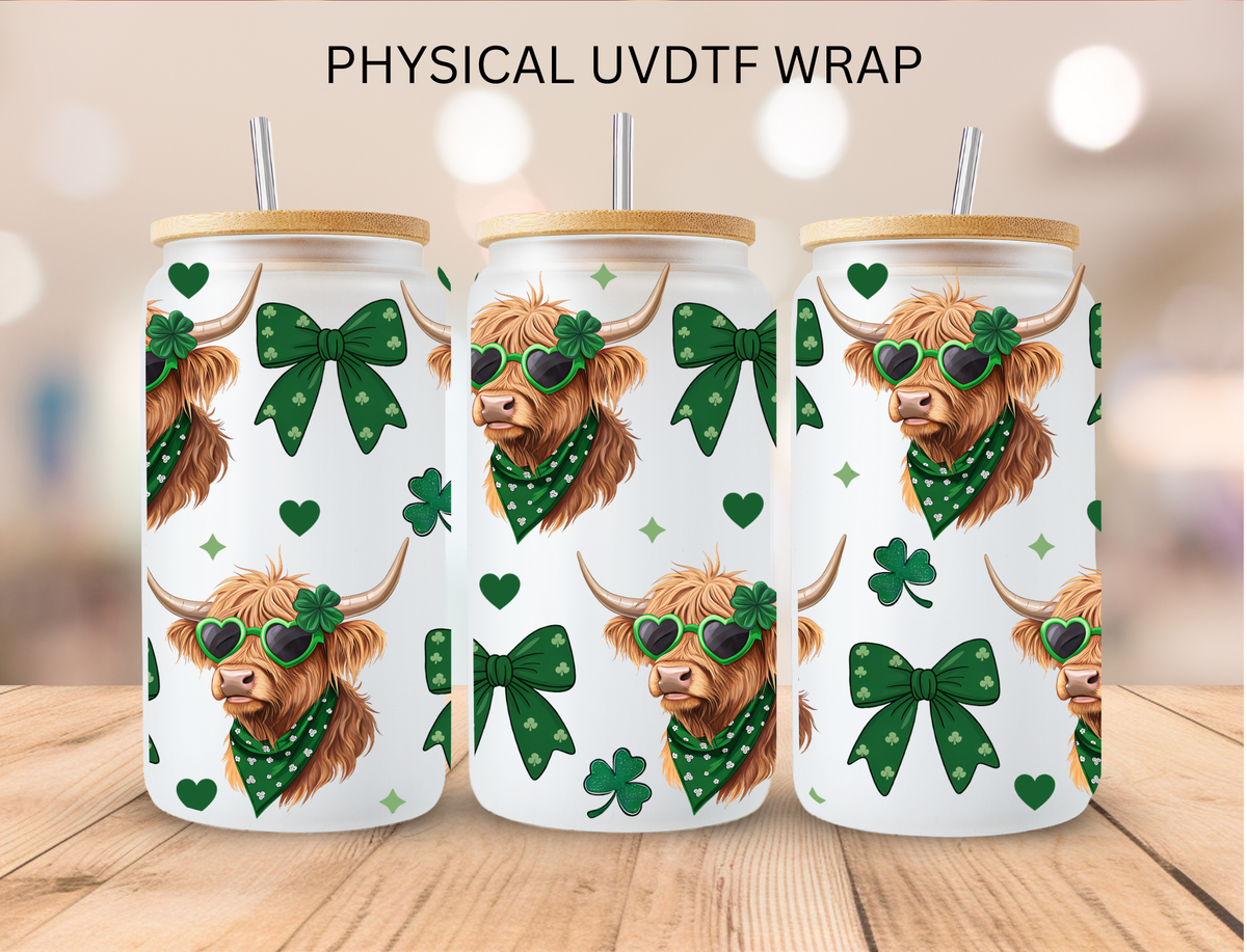 Shamrock Cow - 16 oz / 20 oz Libby UV DTF