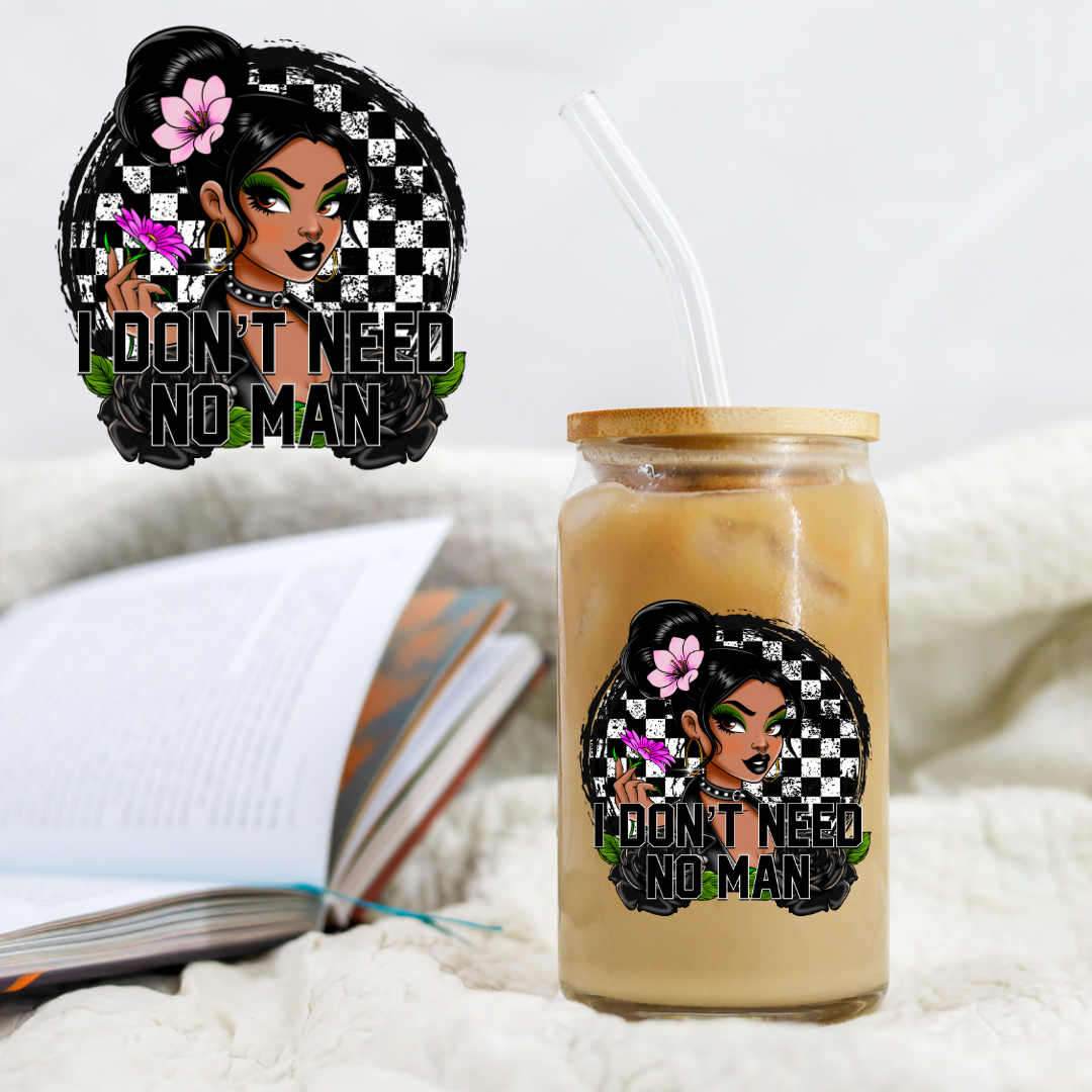 Bad Girl's Collection Frog Princess I Dont Need No Man - UV DTF Libby Decal CSTAGE EXCLUSIVE