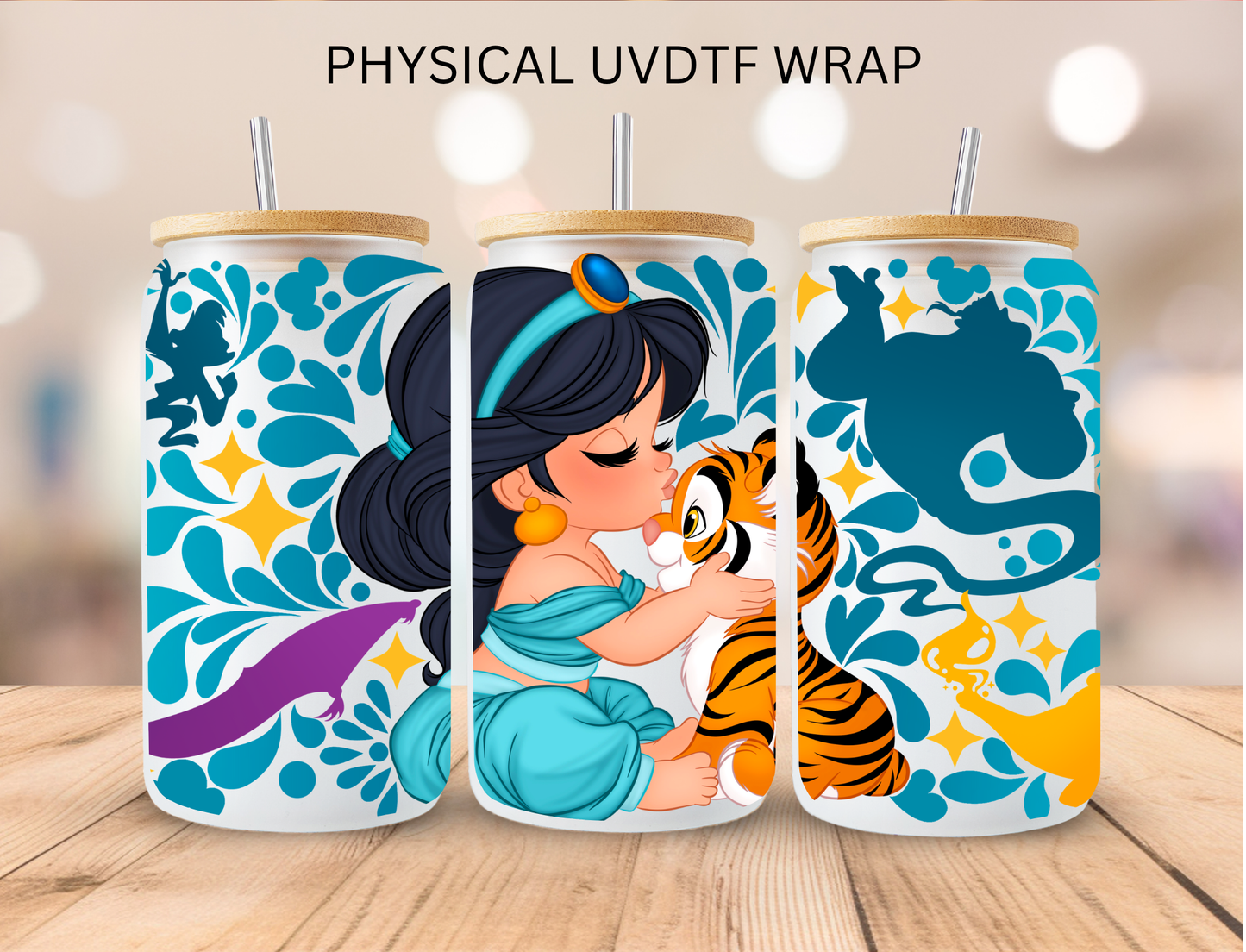 Talavera Tiger Princess - 16 oz / 20 oz Libby UV DTF Wrap