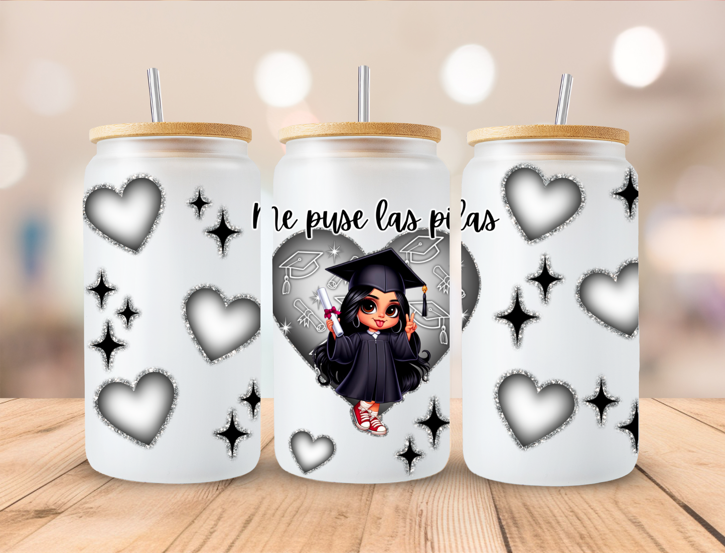 Chicano Peace Out Graduate Graduation Wrap - 16 oz / 20 oz Libby UV DTF Wrap