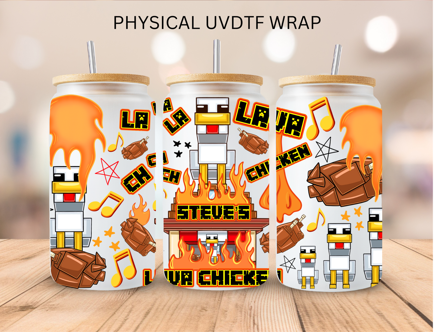 Lava Chicken - 16 oz / 20 oz Libby UV DTF