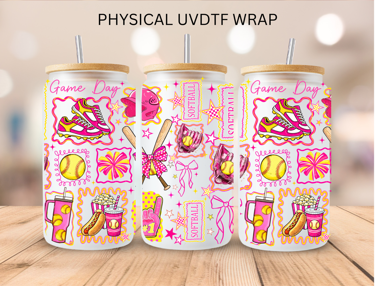 Softball Game Day Frames - 16 oz / 20 oz Libby UV DTF