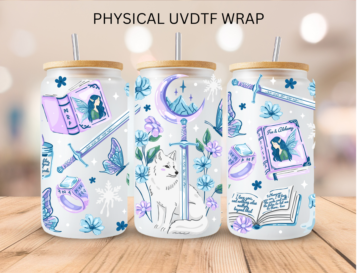 Fantasy Fae Fox Book Lover - 16 oz / 20 oz Libby UV DTF