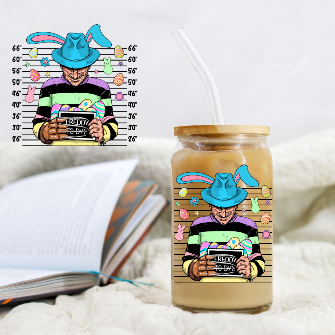 Freddy Horror Easter Character Mugshot - UVDTF decal