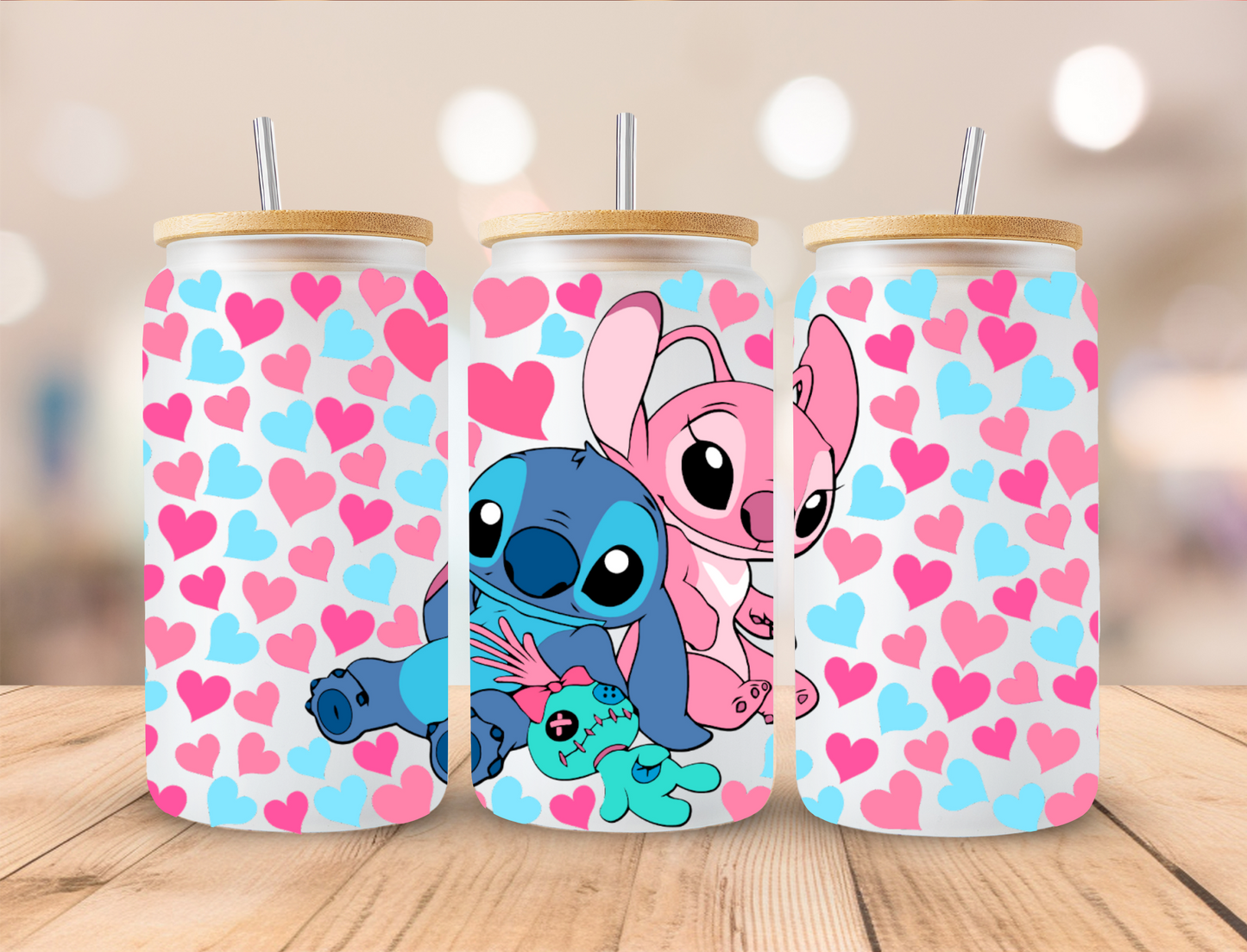 Valentines Alien Couple - 16 oz / 20 oz Libby UV DTF Wrap