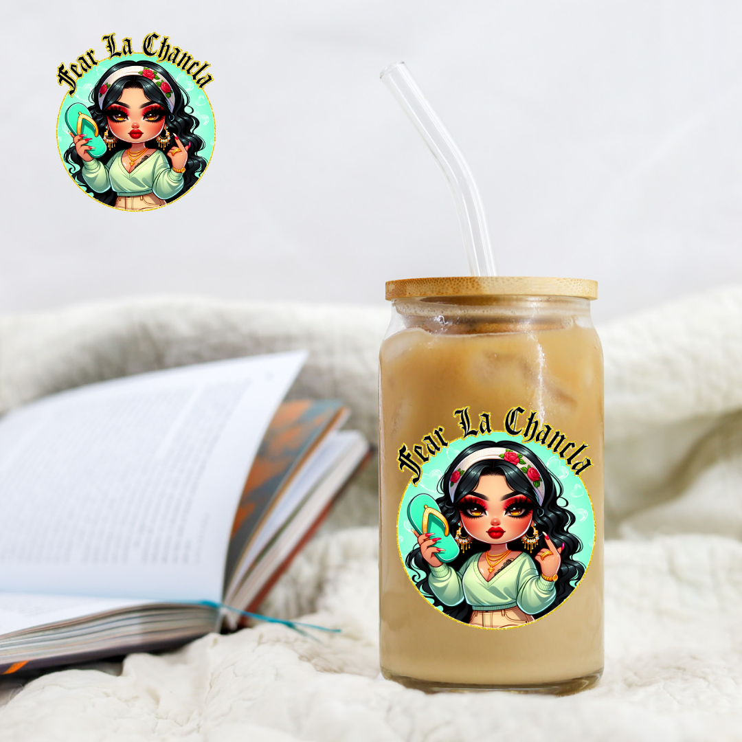 Chicano Green Fear La Chancla - UV DTF Libby Decal
