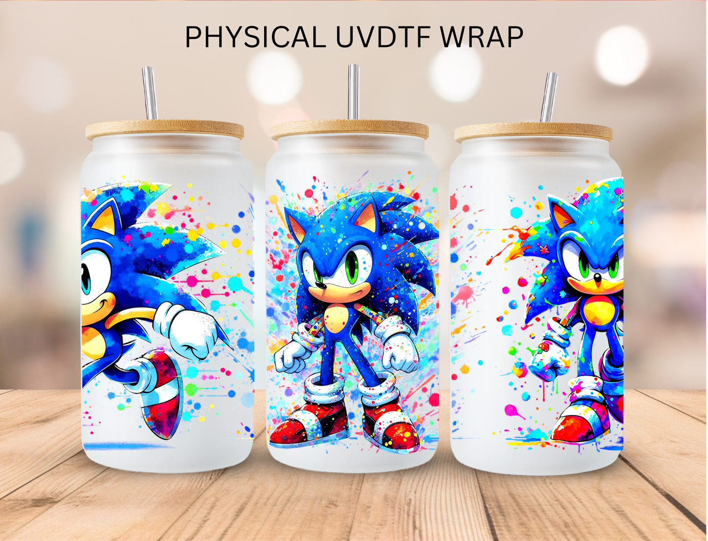 Blue Hedgehog - 16 oz / 20 oz Libby UV DTF