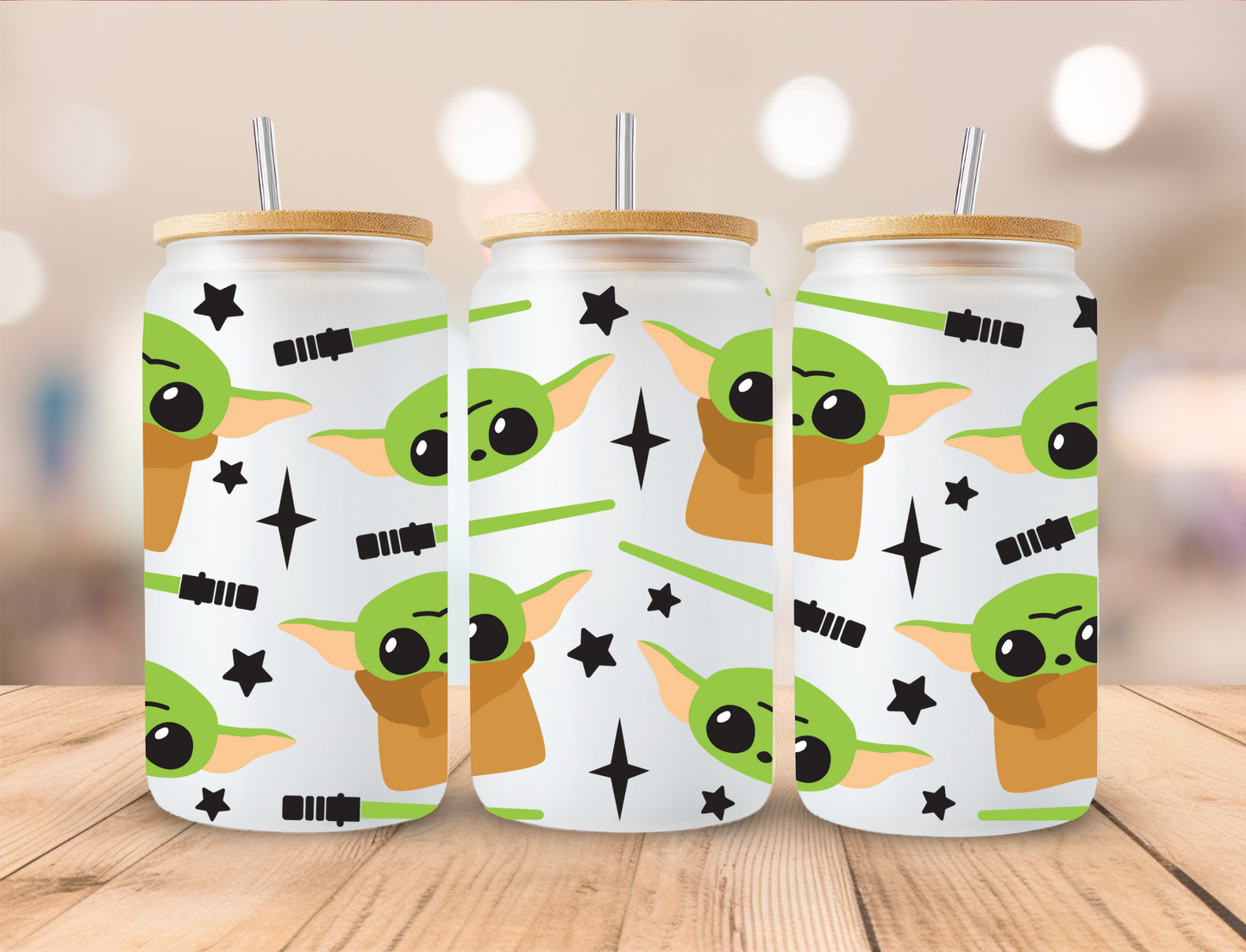 Space Alien - 16 oz / 20 oz Libby UV DTF Wrap