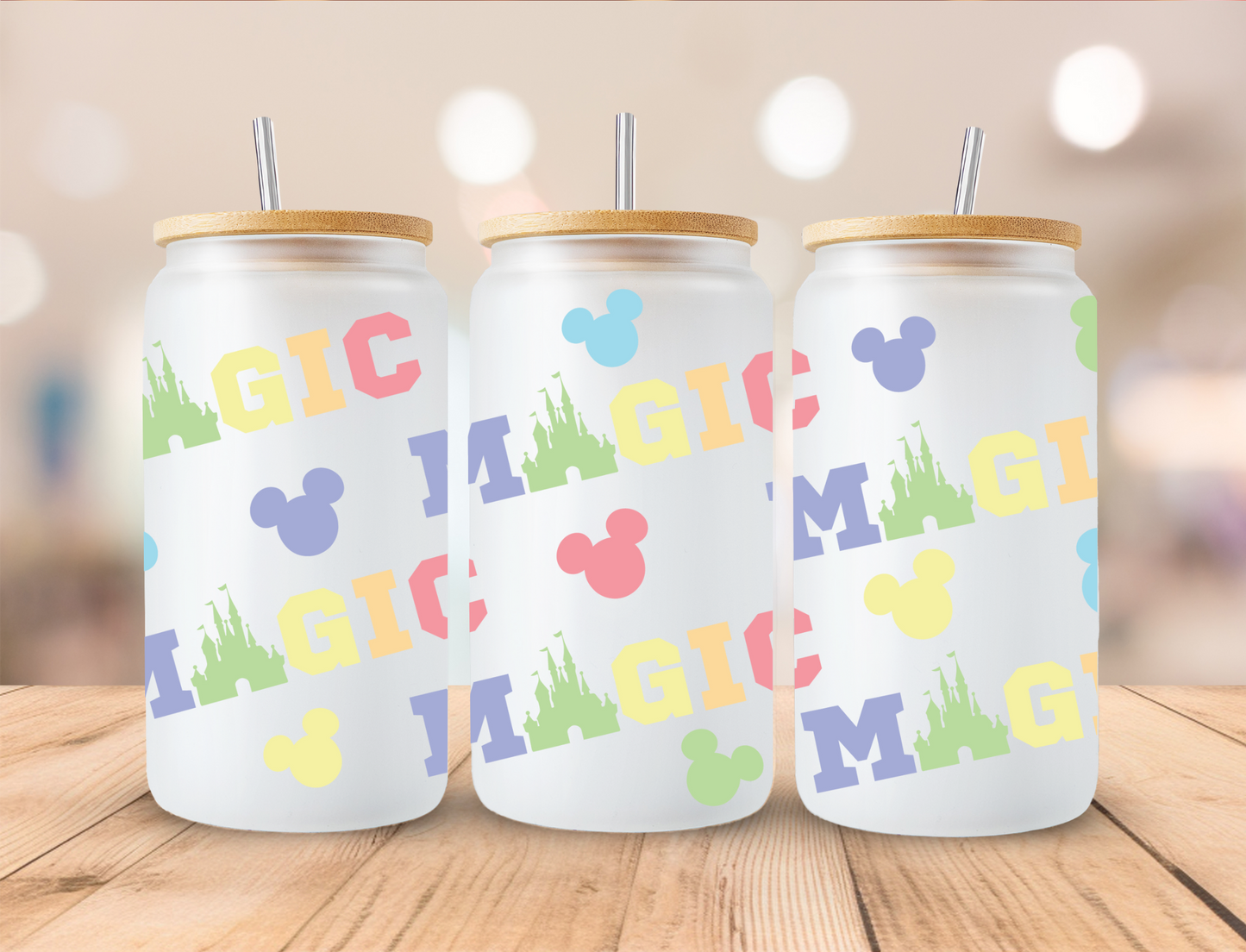 Pastel Magic - 16 oz / 20 oz Libby UV DTF Wrap