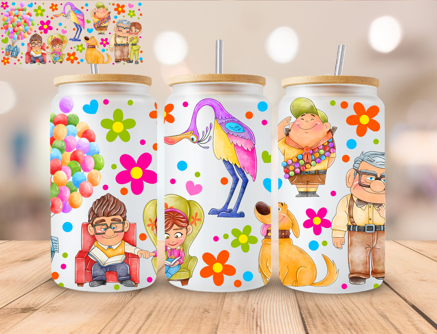 Balloon House - 16 oz / 20 oz Libby UV DTF Wrap