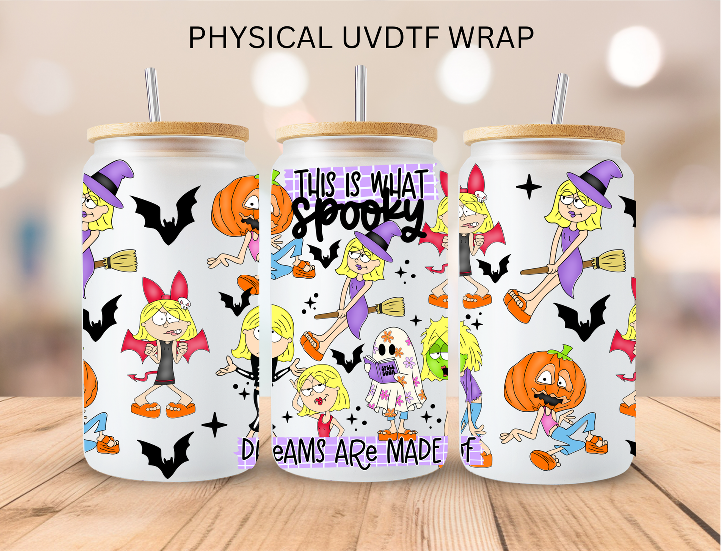 Halloween This Is What Spooky Dreams Are Made Of - 16 oz / 20 oz Libby UV DTF Wrap