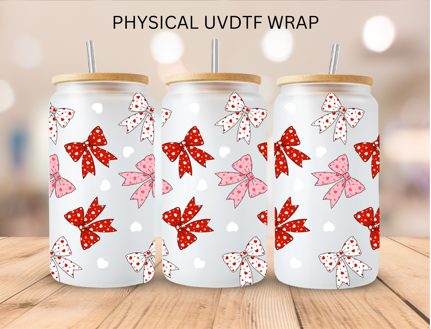 Polke Dot Bows - 16 oz / 20 oz Libby UV DTF