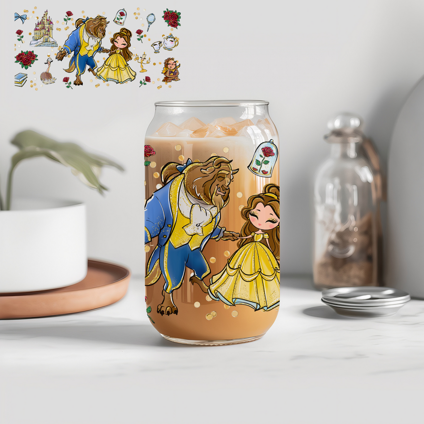 Beast Princess - 16 oz Libby UV DTF Wrap