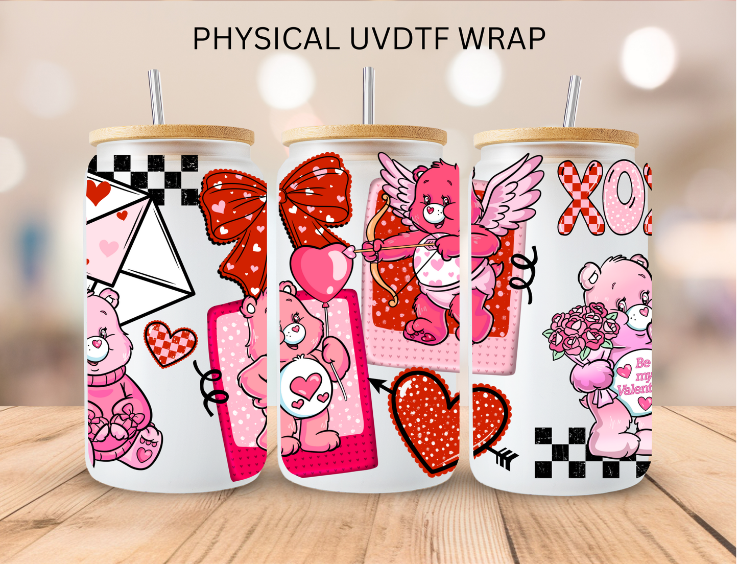 Valentines Bears - 16 oz / 20 oz Libby UV DTF