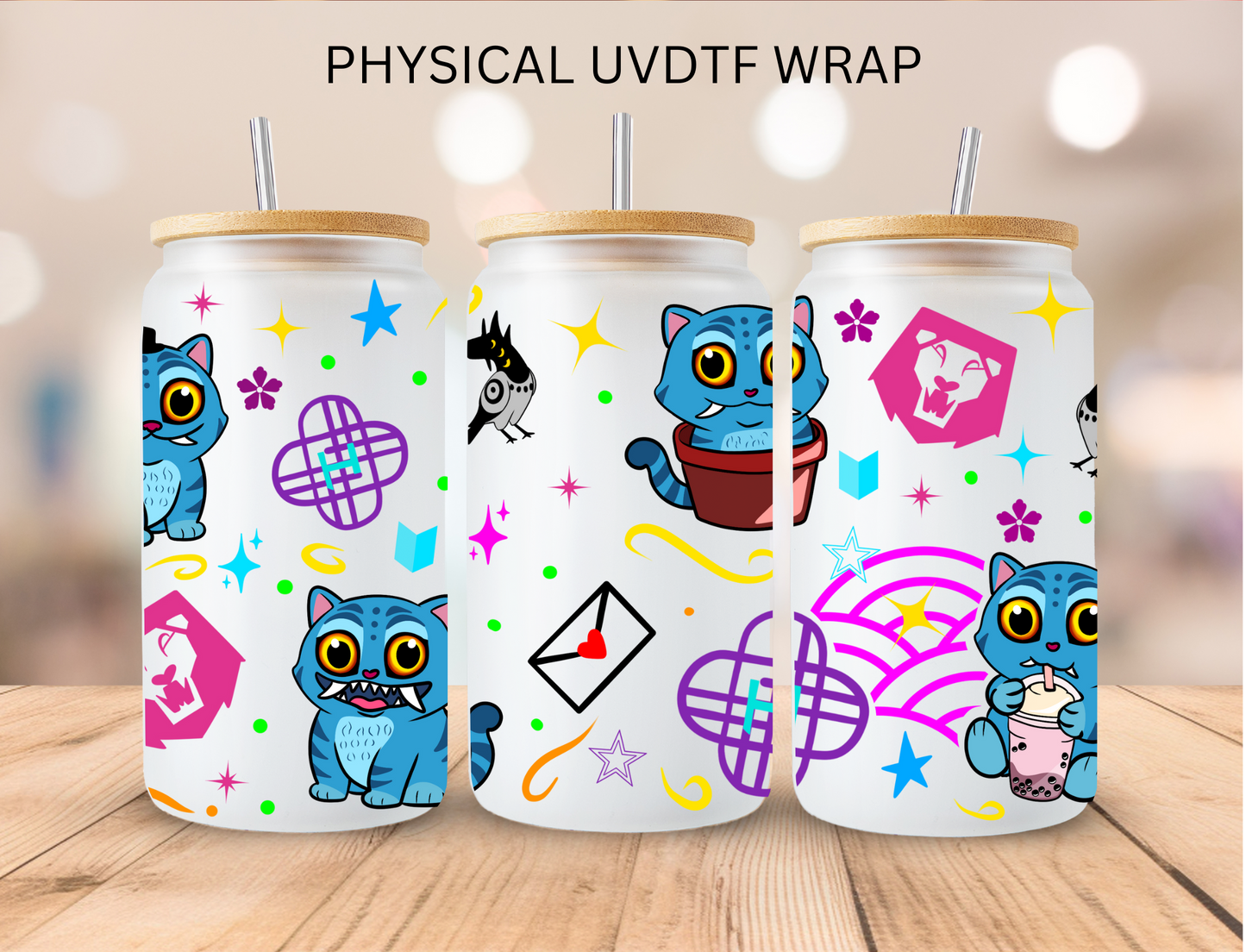 K POP Version 10 - 16 oz / 20 oz Libby UV DTF Wrap