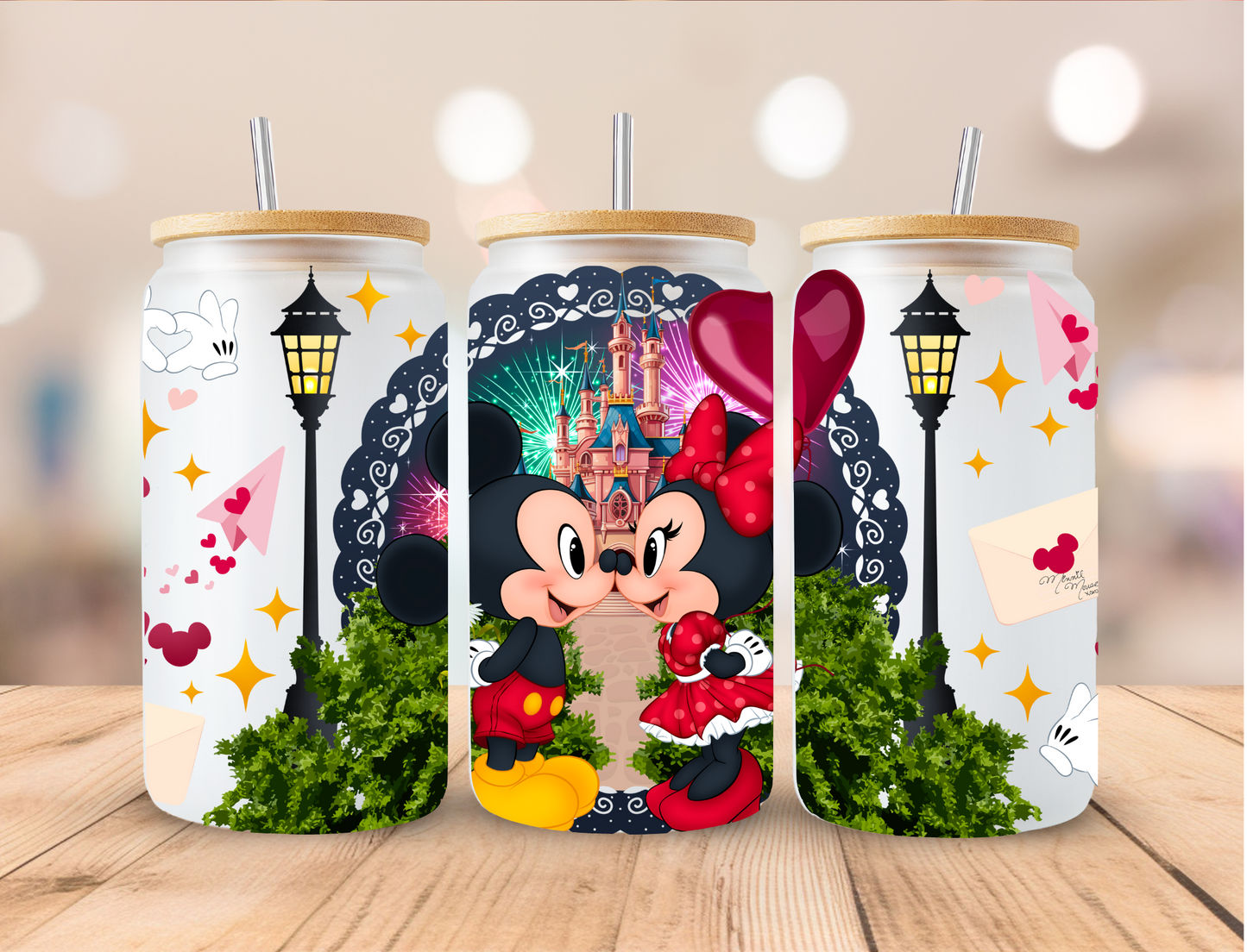 Christmas Mouse Wonderful time Of Year - 16 oz / 20 oz Libby UV DTF Wrap