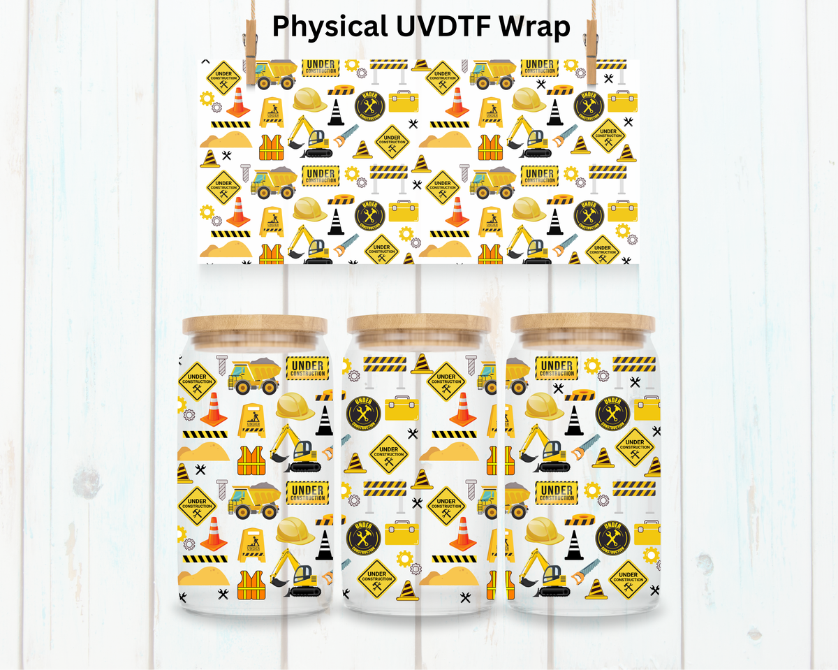 Construction Mashup - 16 oz / 20 oz Libby UV DTF