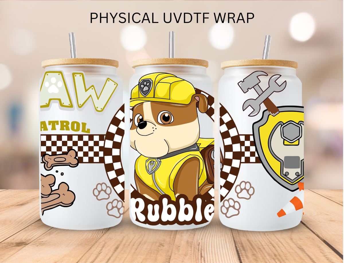 Construction Dog - 16 oz / 20 oz Libby UV DTF