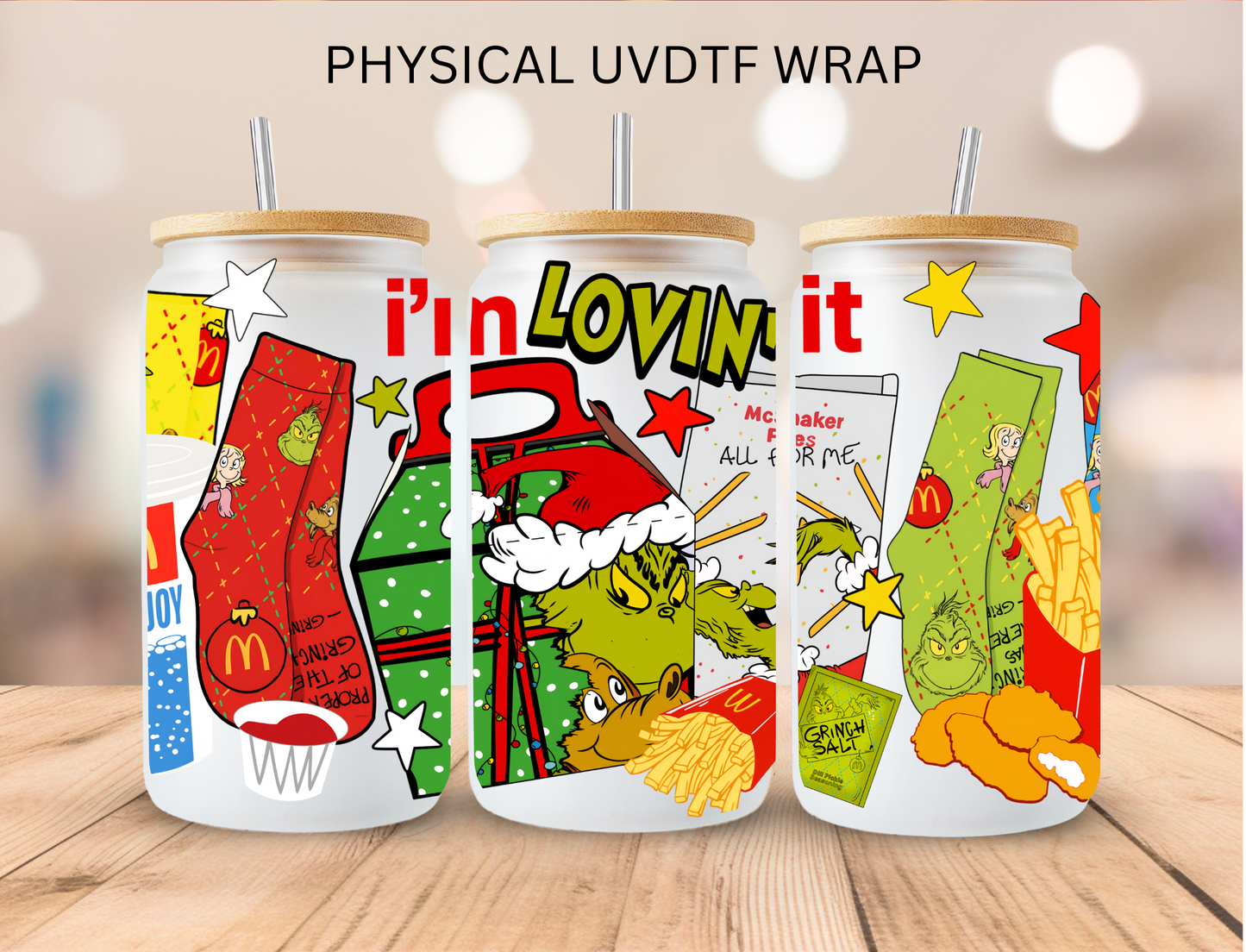 Christmas Happ Meal - 16 oz / 20 oz Libby UV DTF