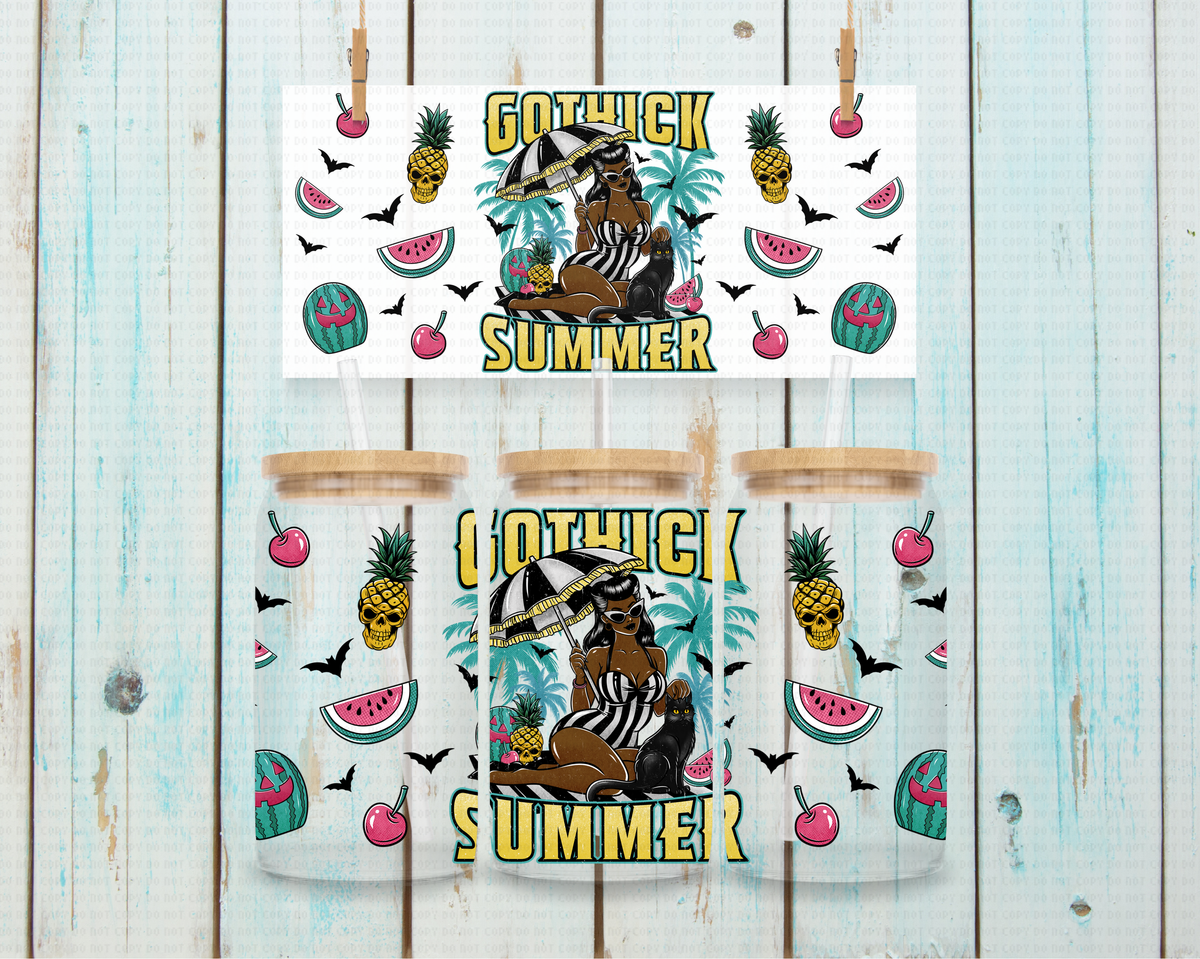 Gothic Summer - 16 oz / 20 oz Libby UV DTF Wrap Gravitee EXCLUSIVE