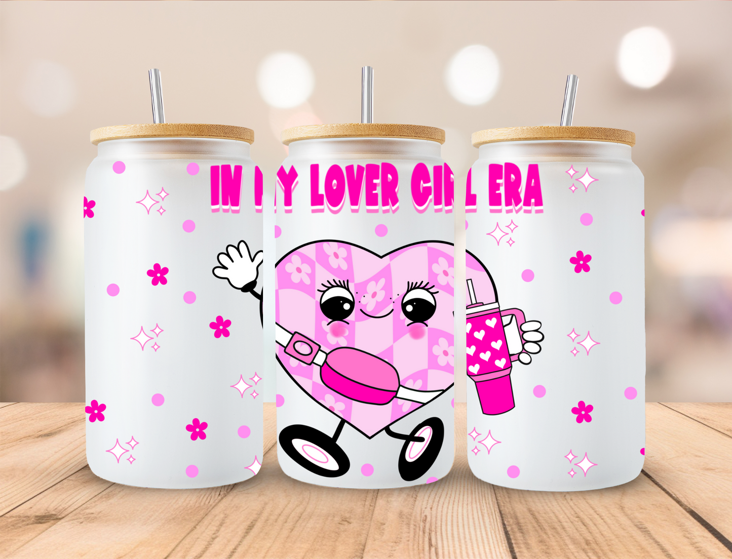 Valentines In My Lover Girl Era - 16 oz / 20 oz Libby UV DTF Wrap