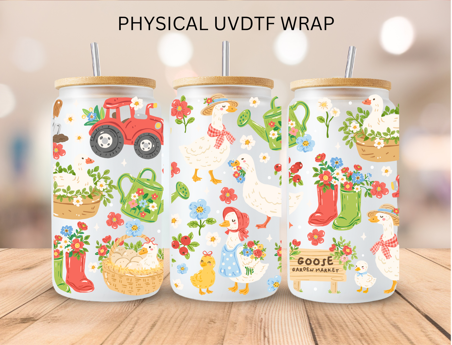 Goose Farm Aesthetic - 16 oz / 20 oz Libby UV DTF Wrap