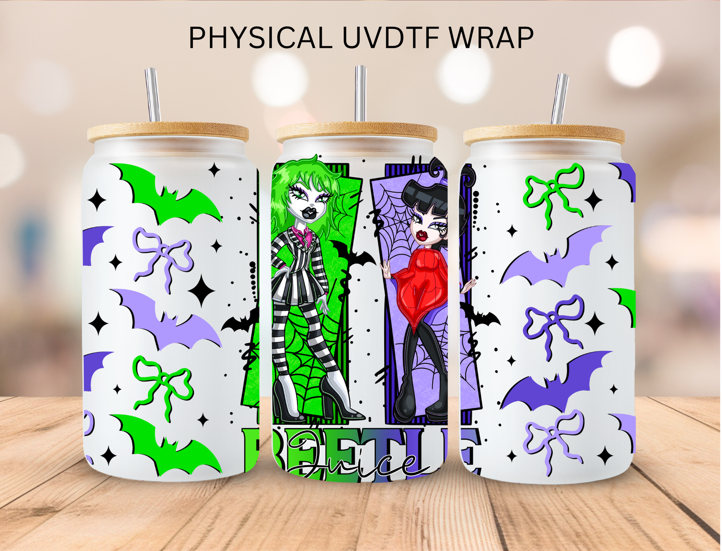 Beetle Guy Halloween- 16 oz / 20 oz Libby UV DTF Wrap