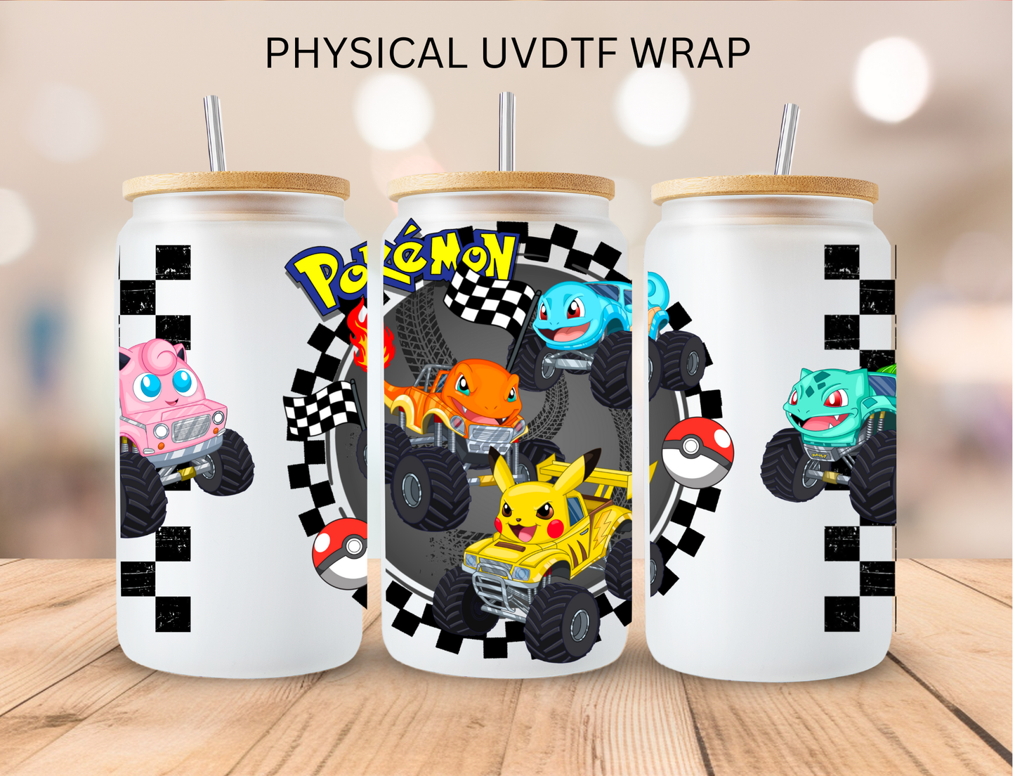 Pokemon Trucks - 16 oz / 20 oz Libby UV DTF