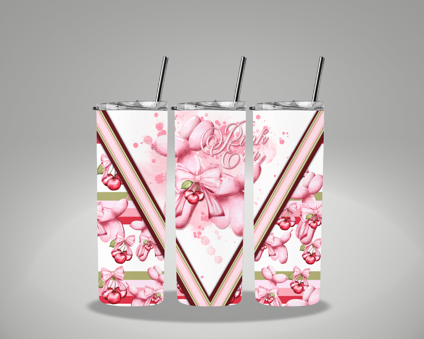 Pink Era Balloon Horse - 20oz Skinny Tumbler Wrap AGCM EXCLUSIVE