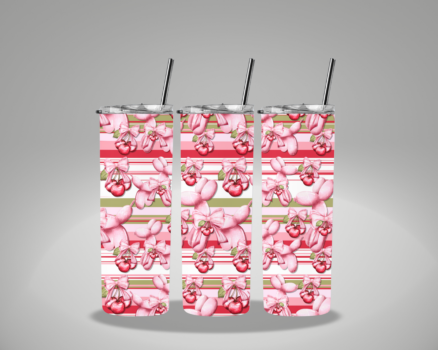 Copy of Pink Era Balloon Horse - 20oz Skinny Tumbler Wrap AGCM EXCLUSIVE