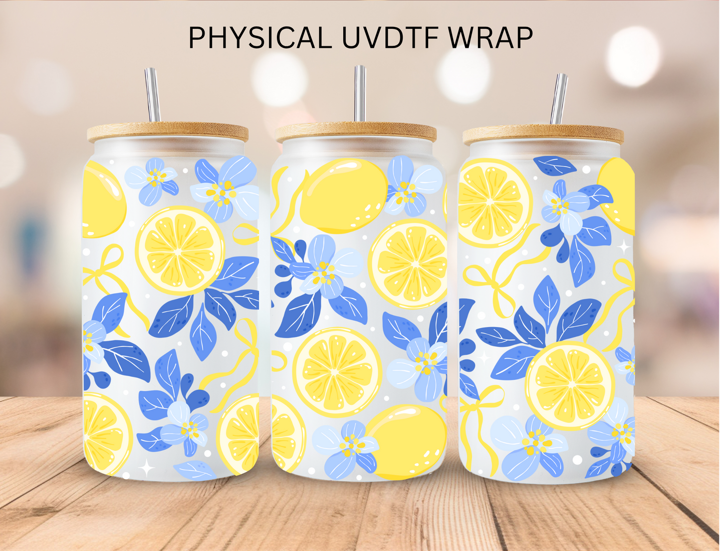 Lemons - 16 oz / 20 oz Libby UV DTF Wrap
