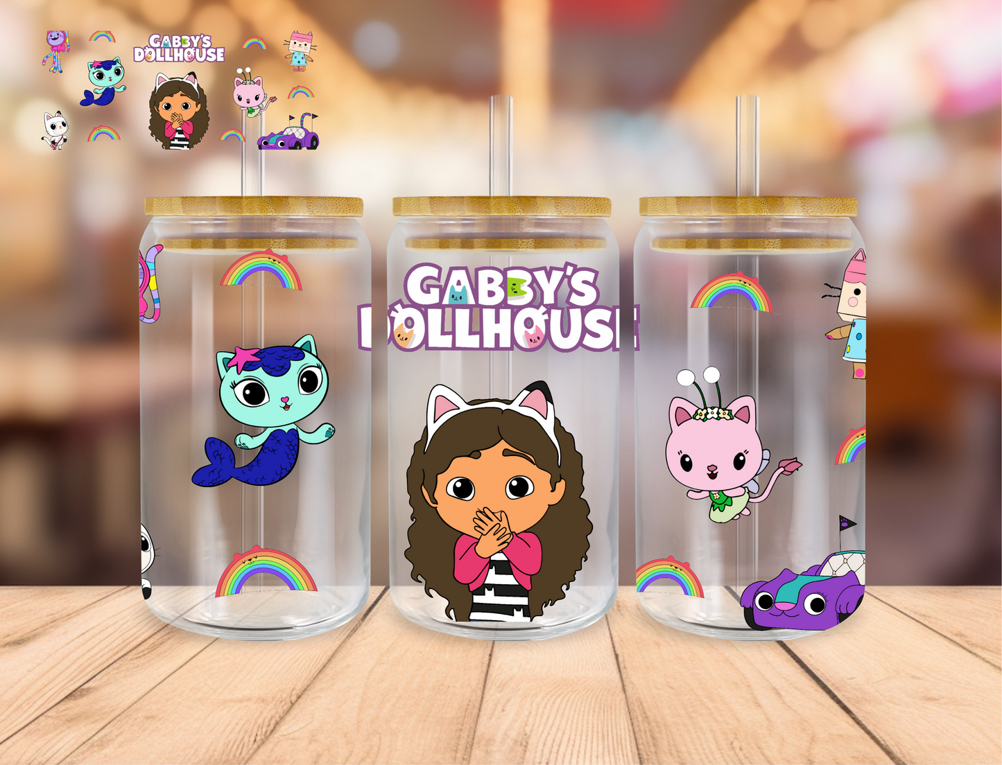 Gabby House - 16 oz / 20 oz Libby UV DTF Wrap