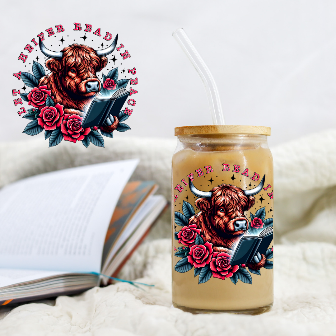 Let A Heifer Read In Peace 2 - UVDTF decals EXCLUSIVE DESIGNER