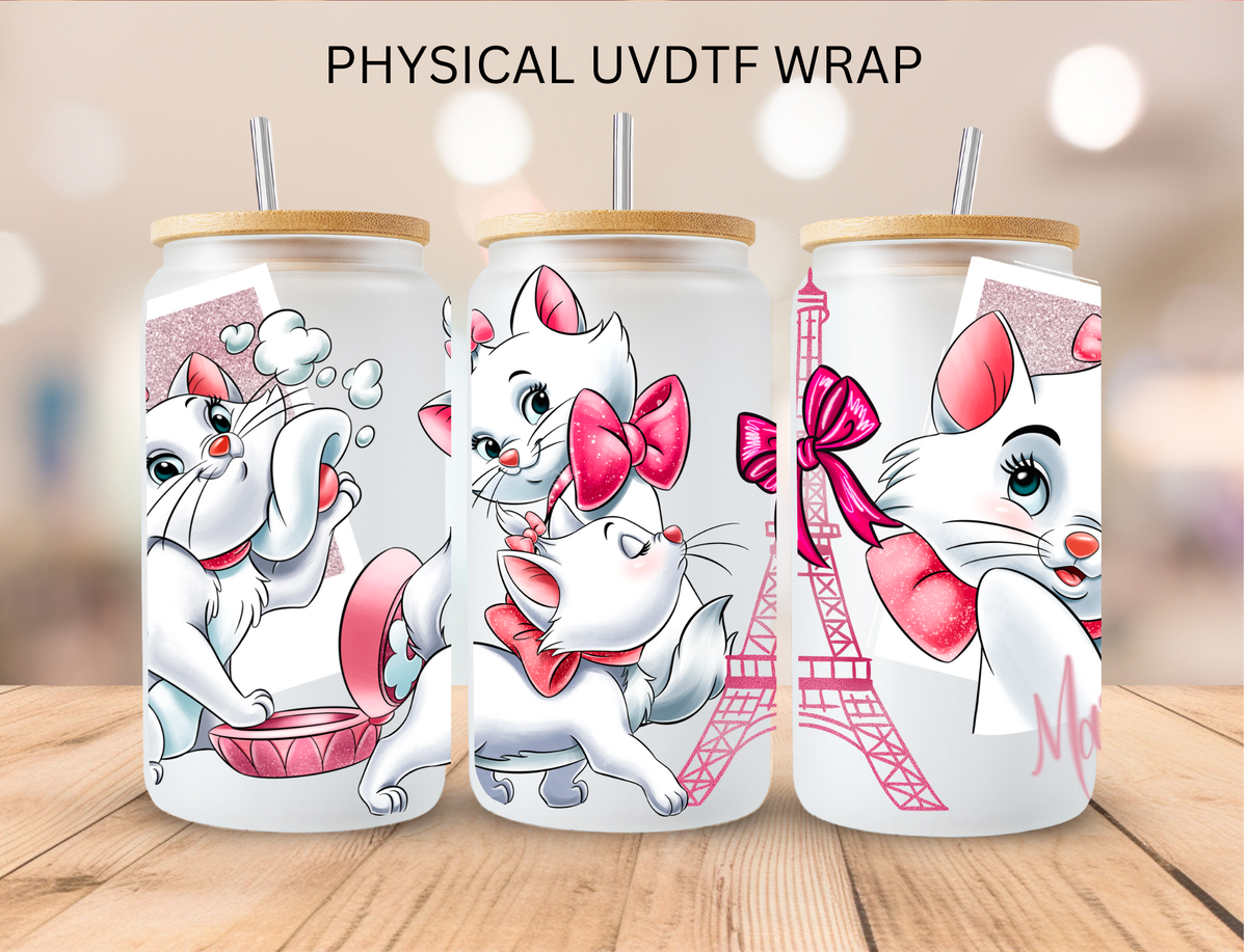 Pink Cat - 16 oz / 20 oz Libby UV DTF