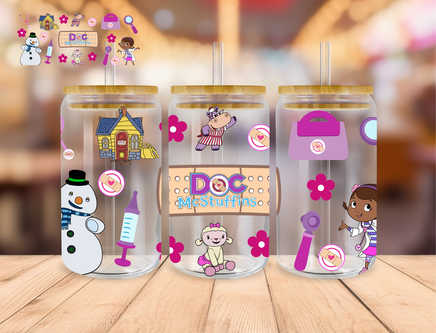 Toy Doctor - 16 oz / 20 oz Libby UV DTF Wrap