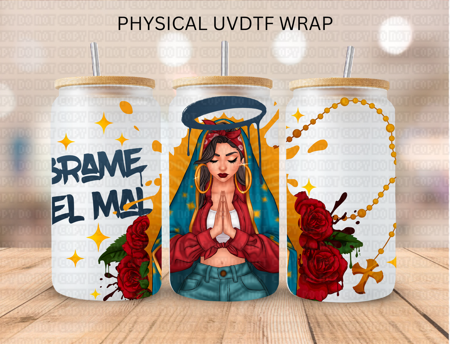 Chicano Prayer - 16 oz / 20 oz Libby UV DTF