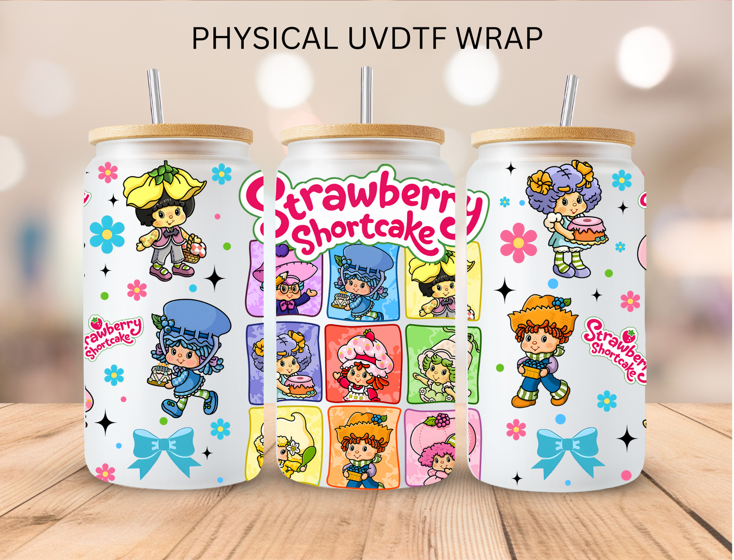 Floral Strawberry Crew - 16 oz / 20 oz Libby UV DTF