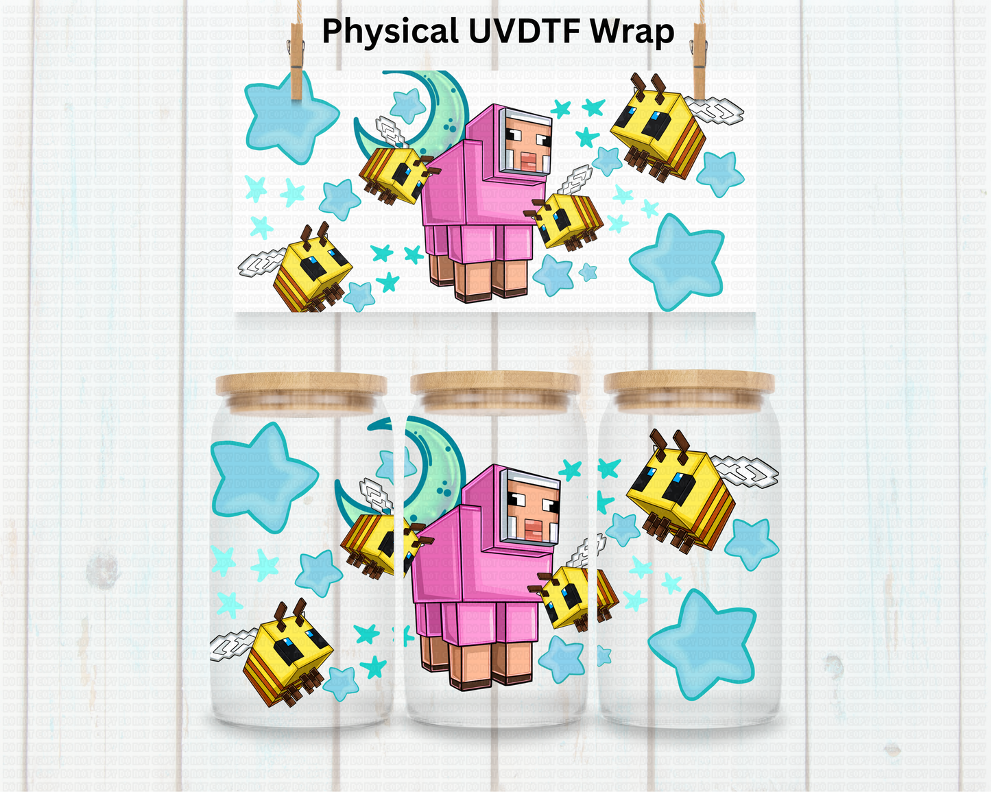 Mine Sheep (Blue) - 16 oz / 20 oz Libby UV DTF