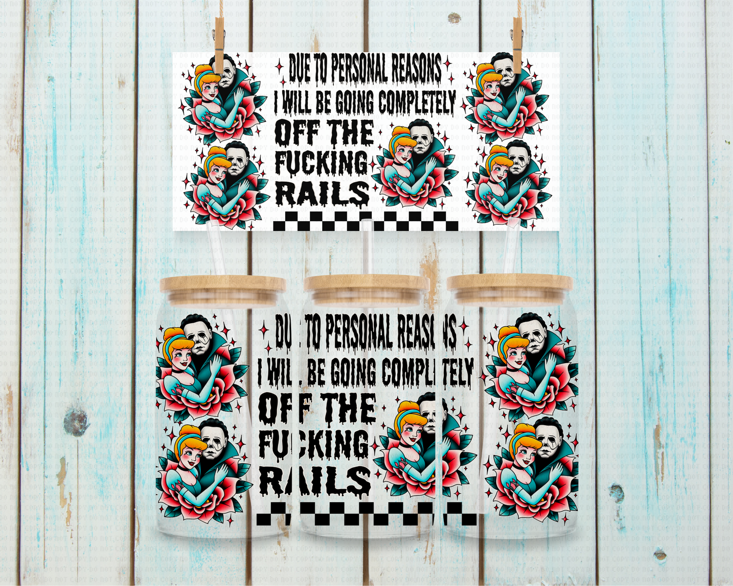 Horror Due To Personal Reasons - 16 oz / 20 oz Libby UV DTF Wrap EXCLUSIVE